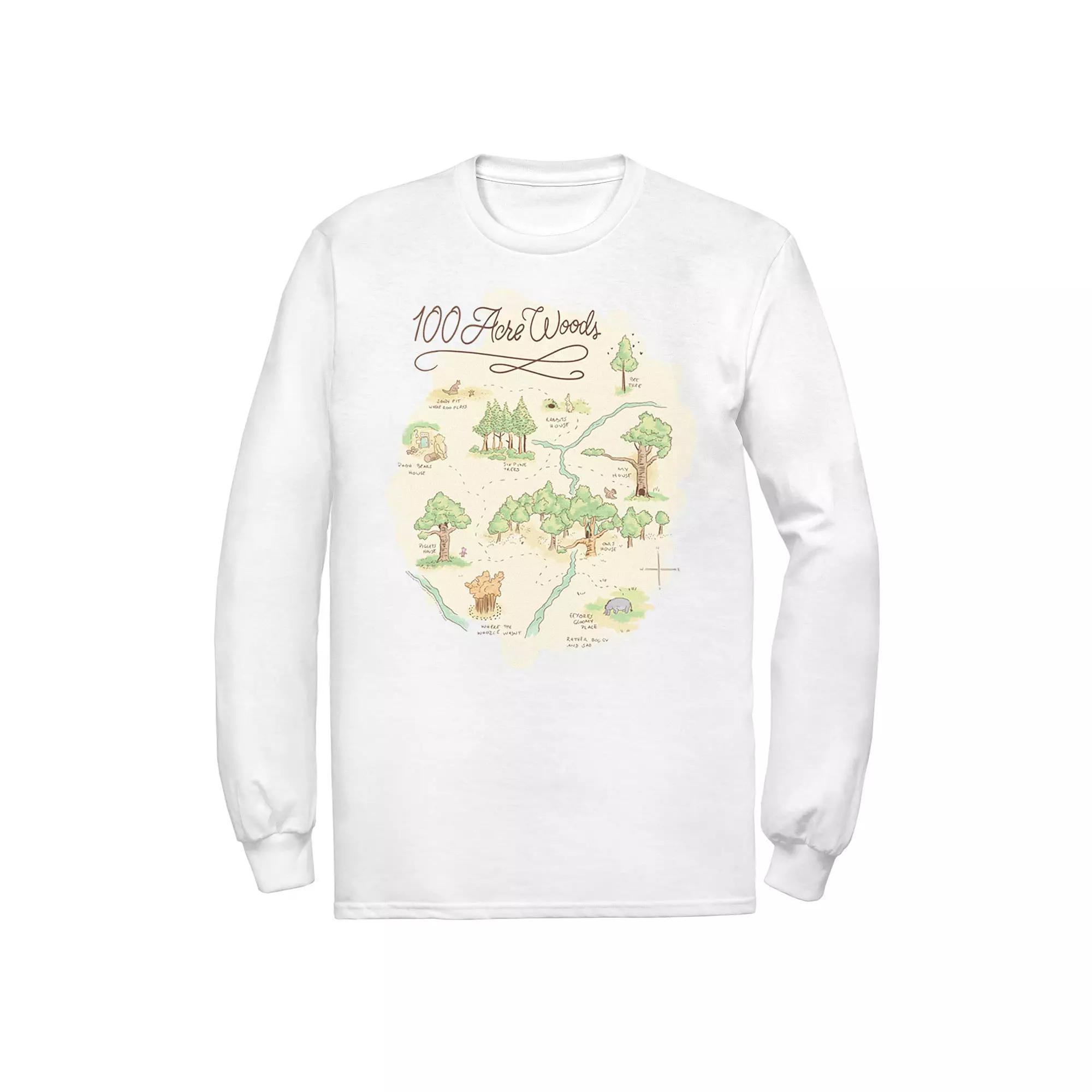 Men's Disney Winnie The Pooh 100 Acre Woods Map Tee,  Product Image