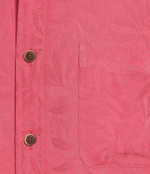 Roundtree & Yorke Short Sleeve Solid Polynosic Jacquard Sport Shirt Product Image