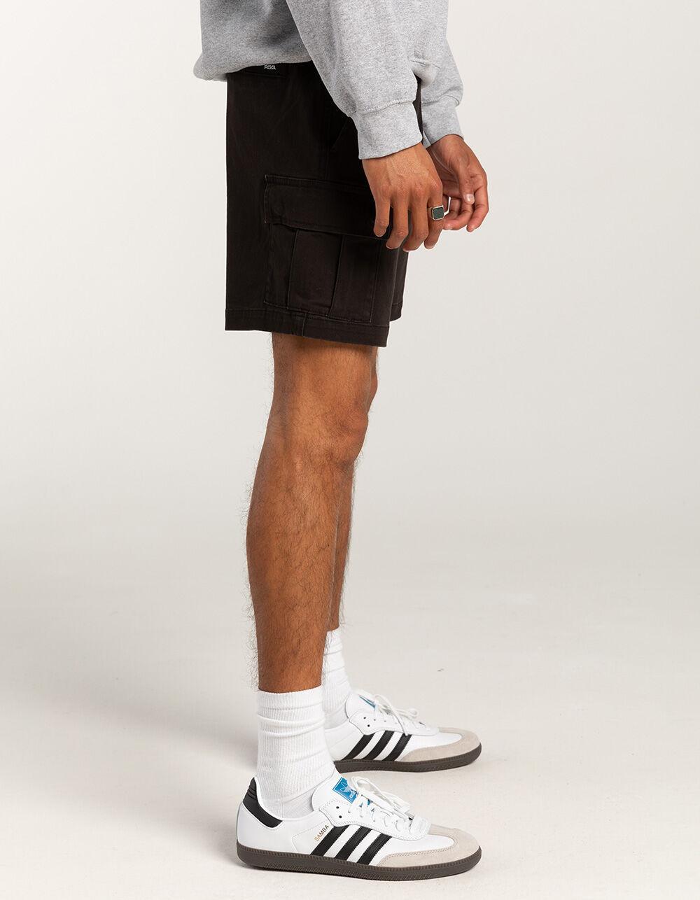 RSQ Mens Cargo Twill Pull On Shorts - DK GREEN Product Image