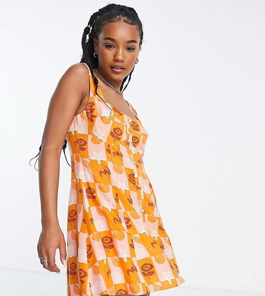 ASOS DESIGN Petite soft mini sundress with bust detail Product Image