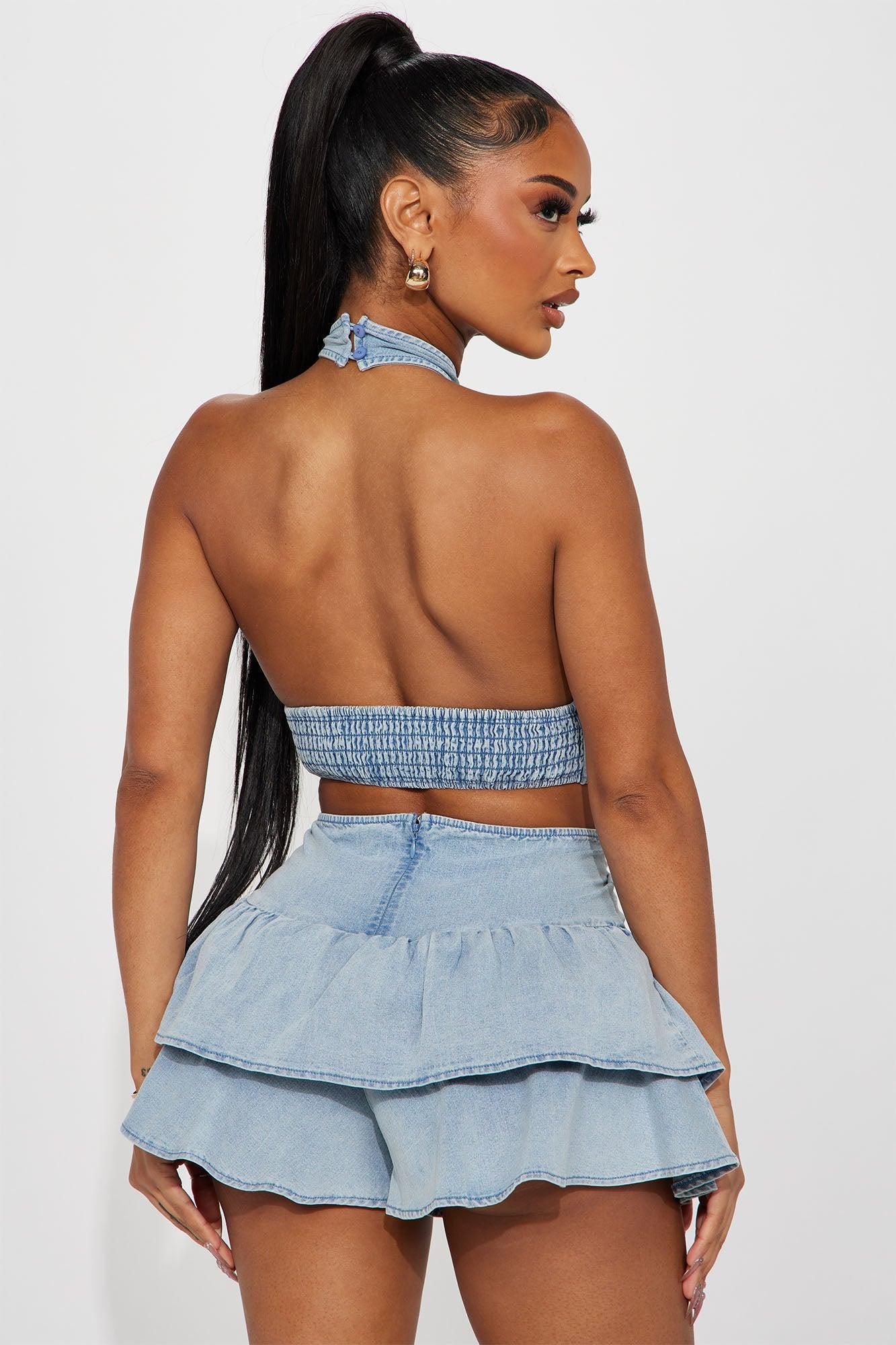 Briar Romper - Denim Product Image