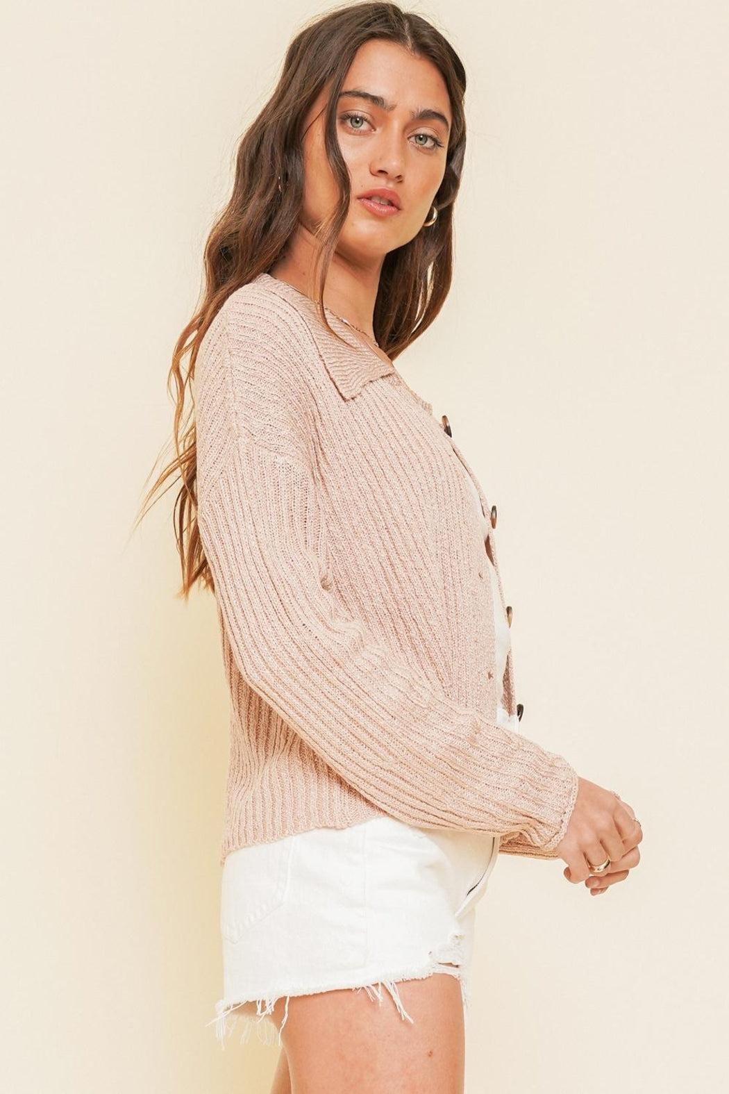 Mauve Crop Cardigan Product Image