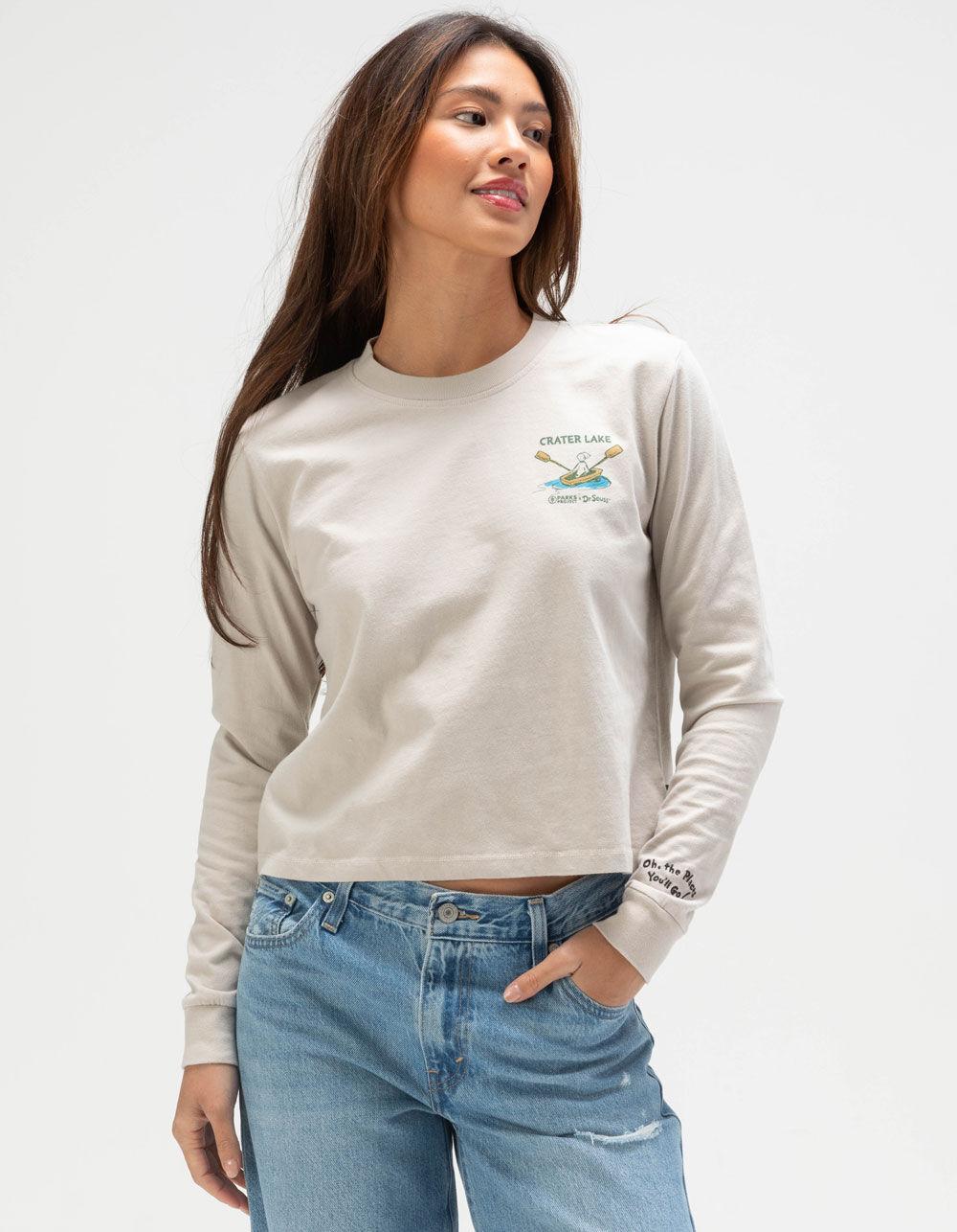 PARKS PROJECT x Dr. Seuss Crater Lake Womens Boxy Long Sleeve Tee - CREAM Product Image