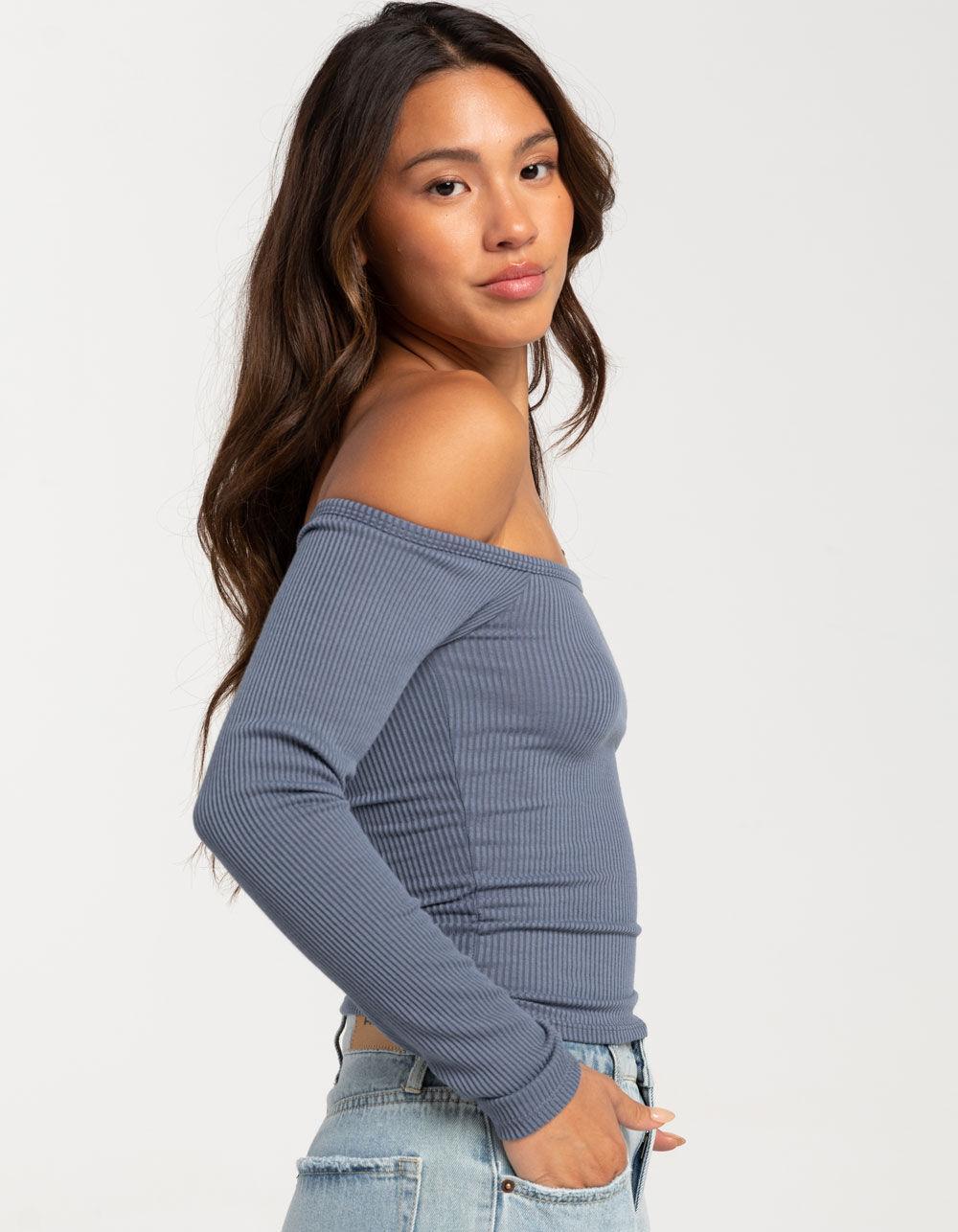 RSQ Womens Off Shoulder Long Sleeve Top Product Image