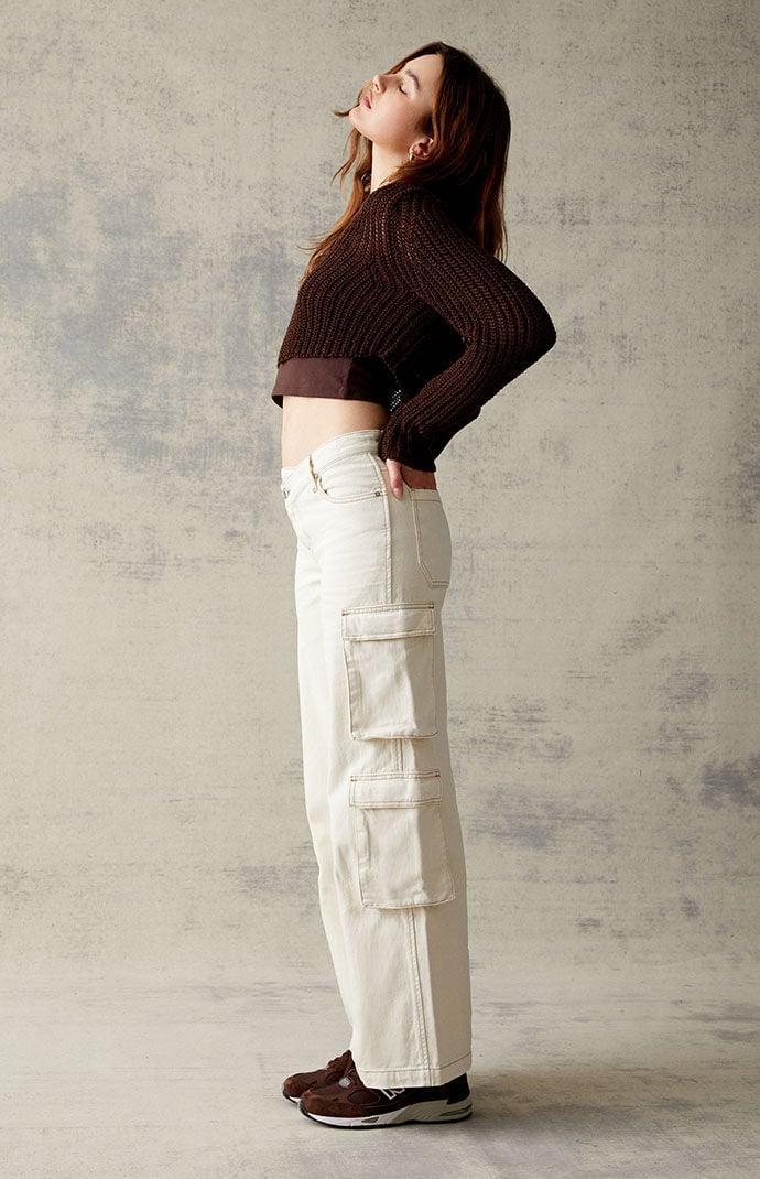 Women's Asymmetrical '90s Baggy Cargo Pants - Product Image