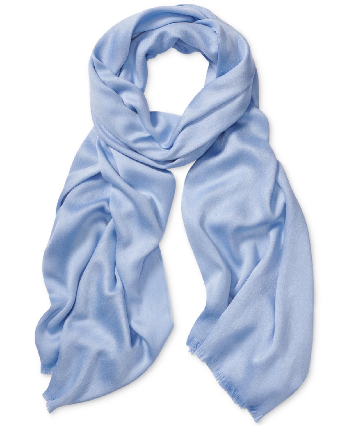 Calvin Klein Womens Solid Satin-Feel Pashmina Scarf Product Image