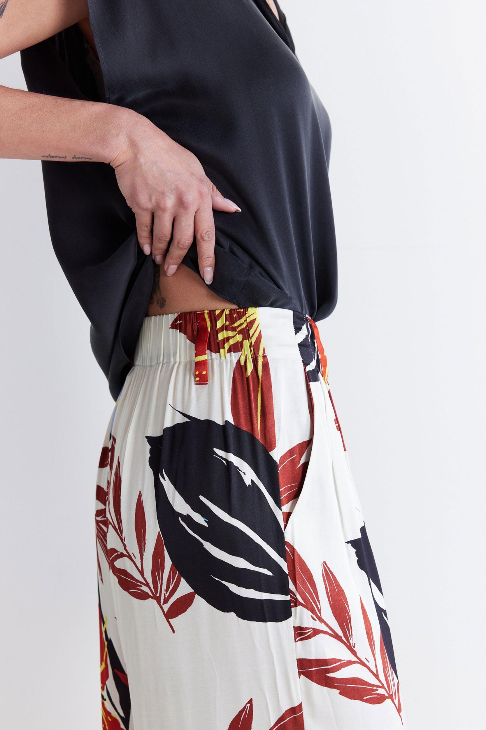 Printed Wide-Leg Trouser Product Image