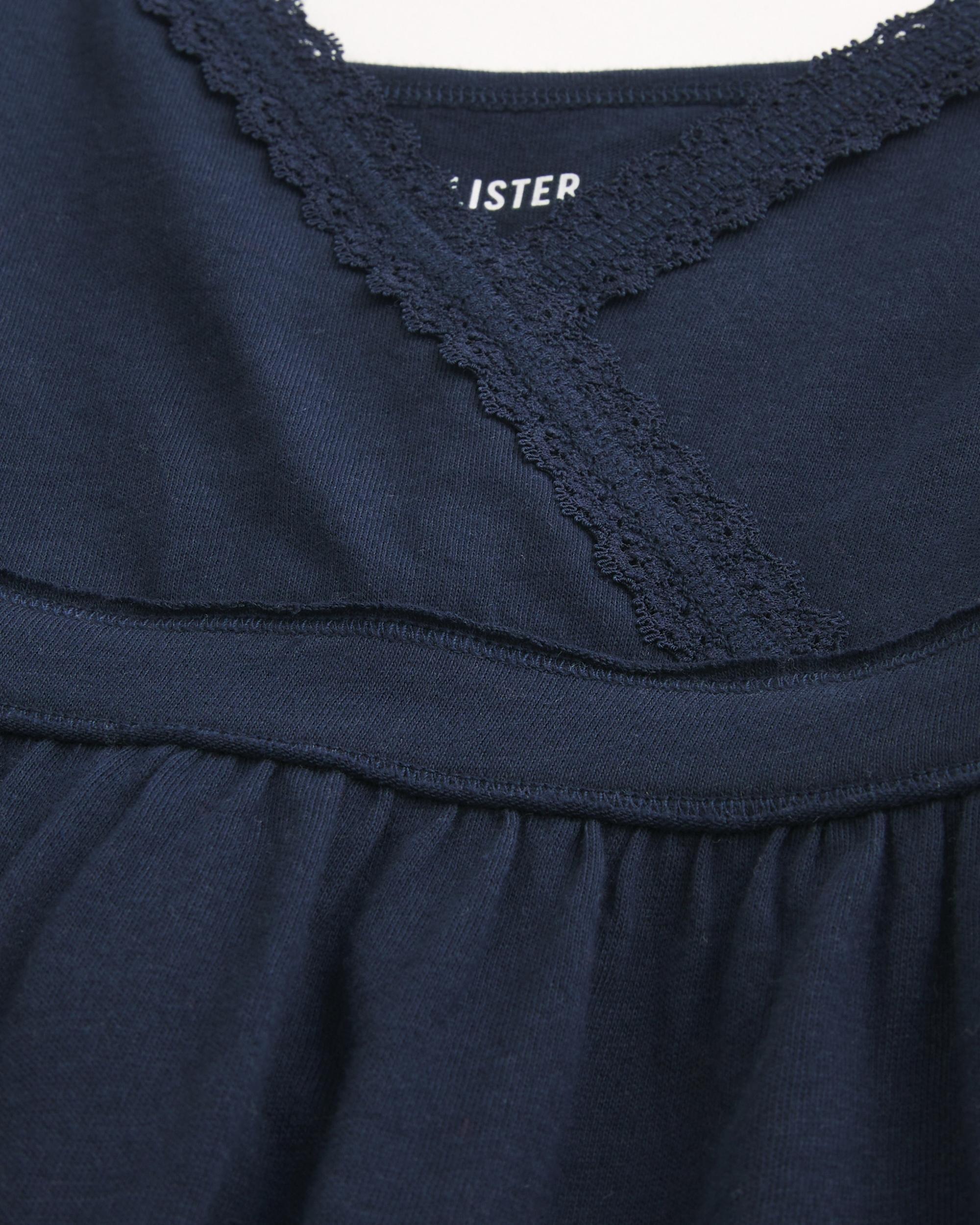 Lace Trim Babydoll Top Product Image