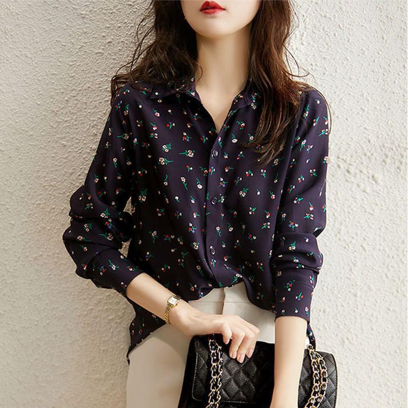 Long-Sleeve Floral Shirt Product Image