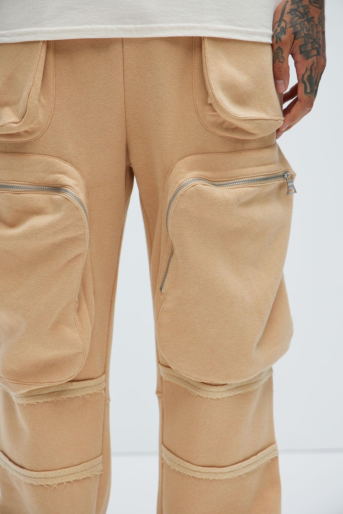 Nathan Cargo Sweatpants - Cream Product Image