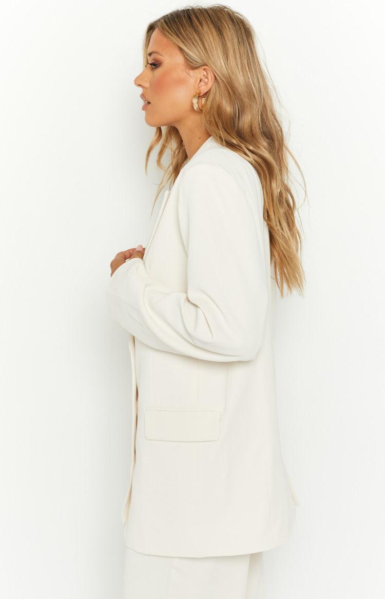 Logan Beige Oversized Blazer Product Image