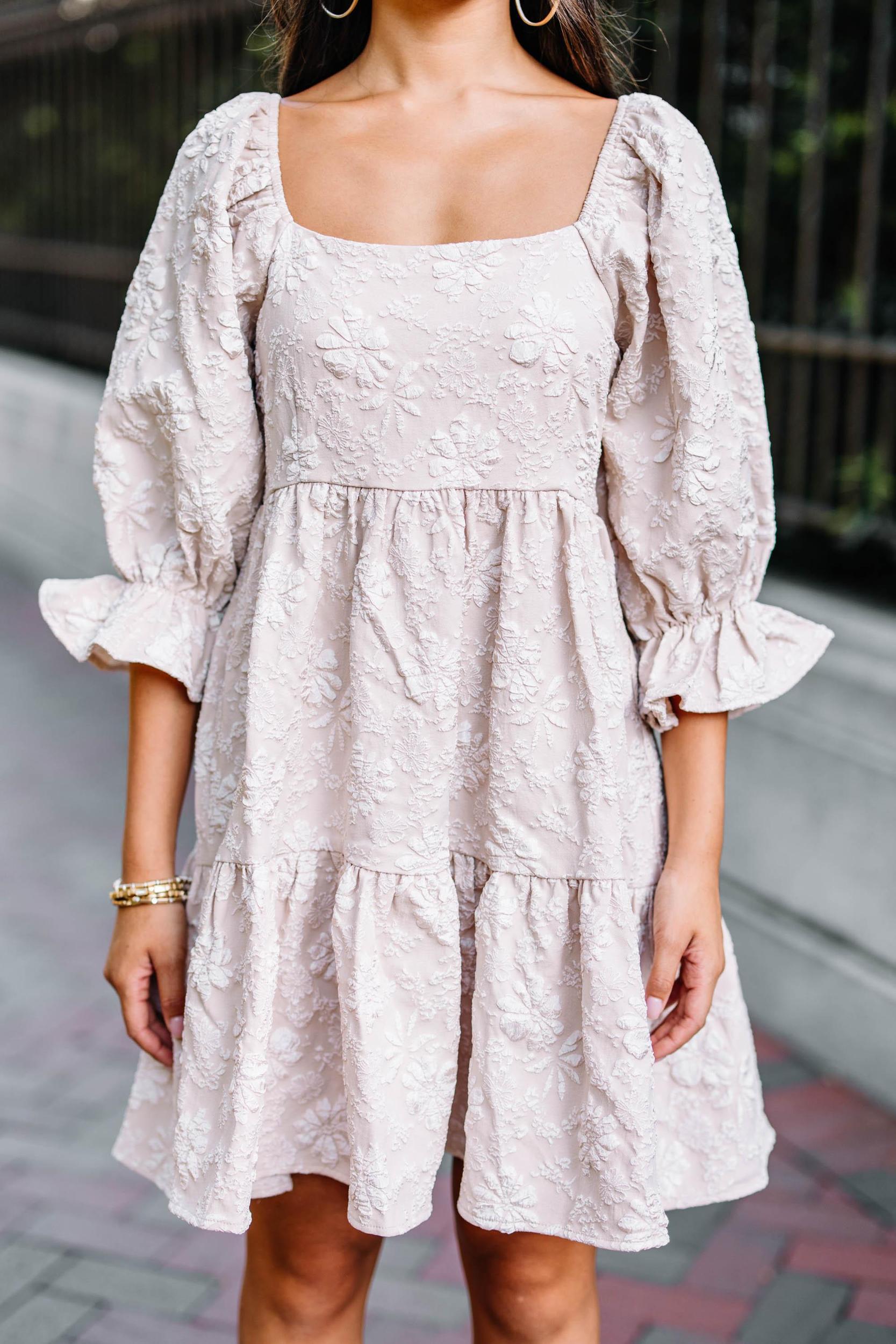 Think It Through Mocha Brown Babydoll Dress Female Product Image