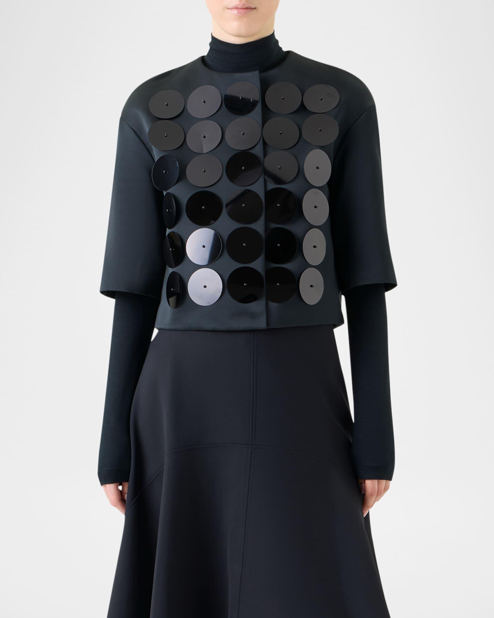 Record Dot Embellished Techno Taffeta Jacket Product Image