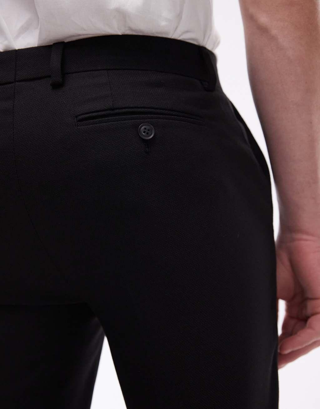 Topman skinny textured suit pants Product Image