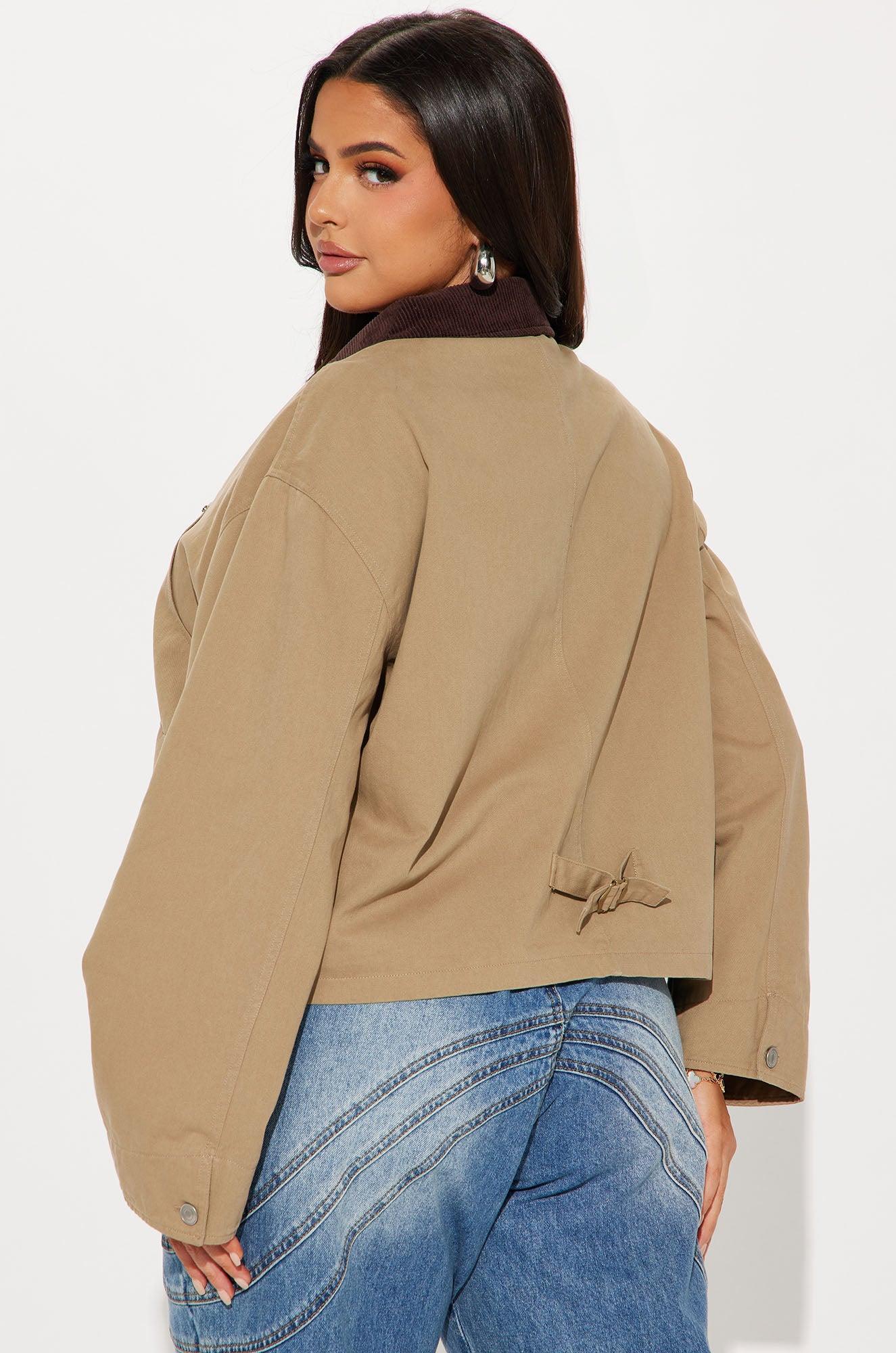 Joelle Barn Jacket - Taupe Female Product Image