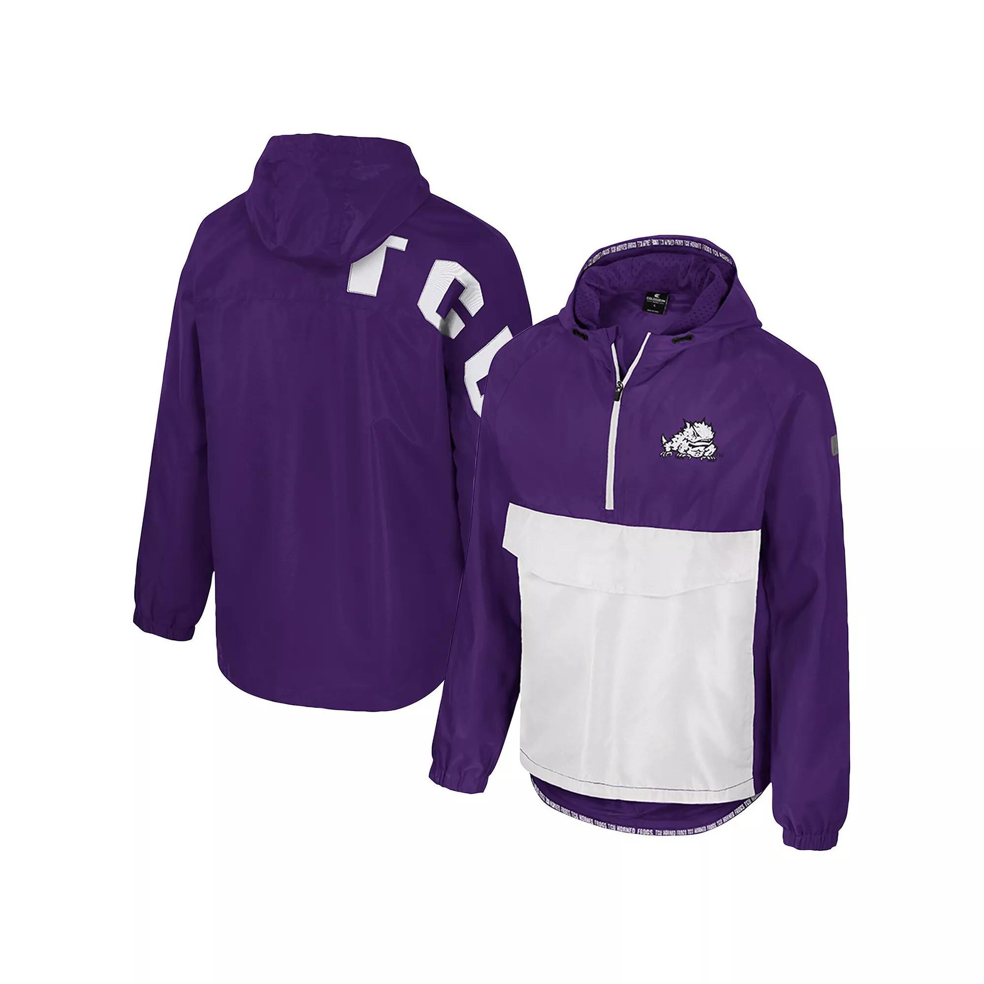 Men's Colosseum Purple TCU Horned Frogs Reloaded Anorak Half-Zip Jacket,  Product Image