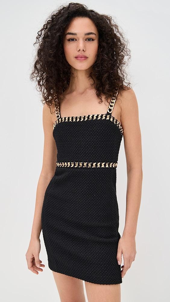 alice + olivia Kelly Fitted Mini Dress with Chain Detail | Shopbop Product Image