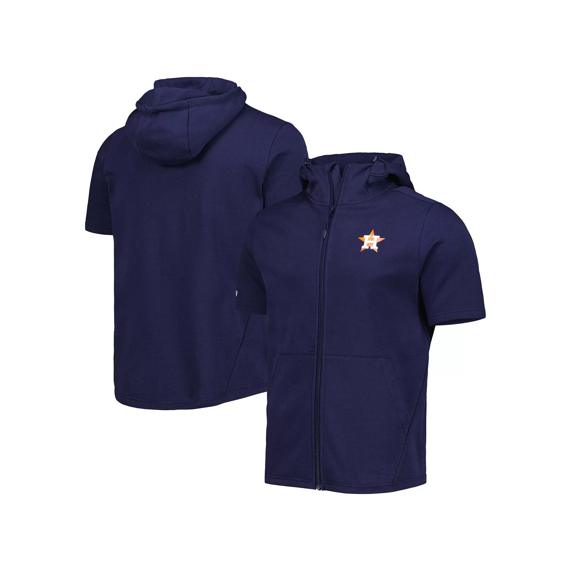 Men's Levelwear Navy Houston Astros Recruit Full-Zip Short Sleeve Hoodie,  Product Image