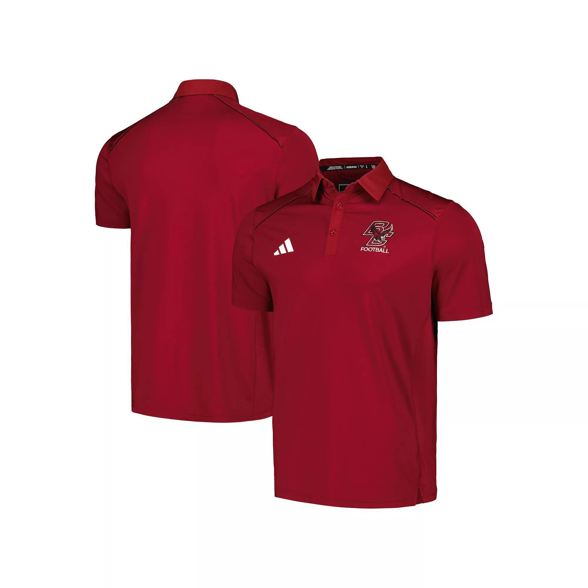 Men's adidas Maroon Boston College Eagles Classic AEROREADY Polo, Size: XL, Red Product Image