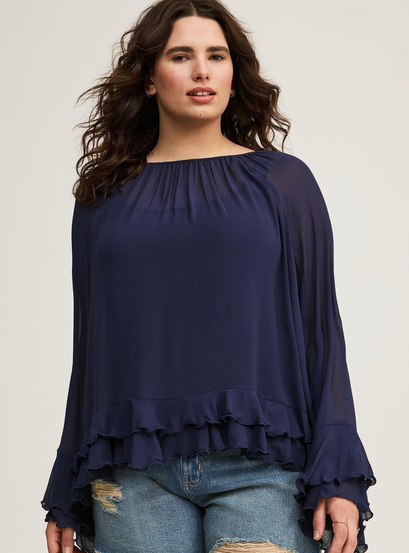 Ruffle Long Sleeve Top Product Image