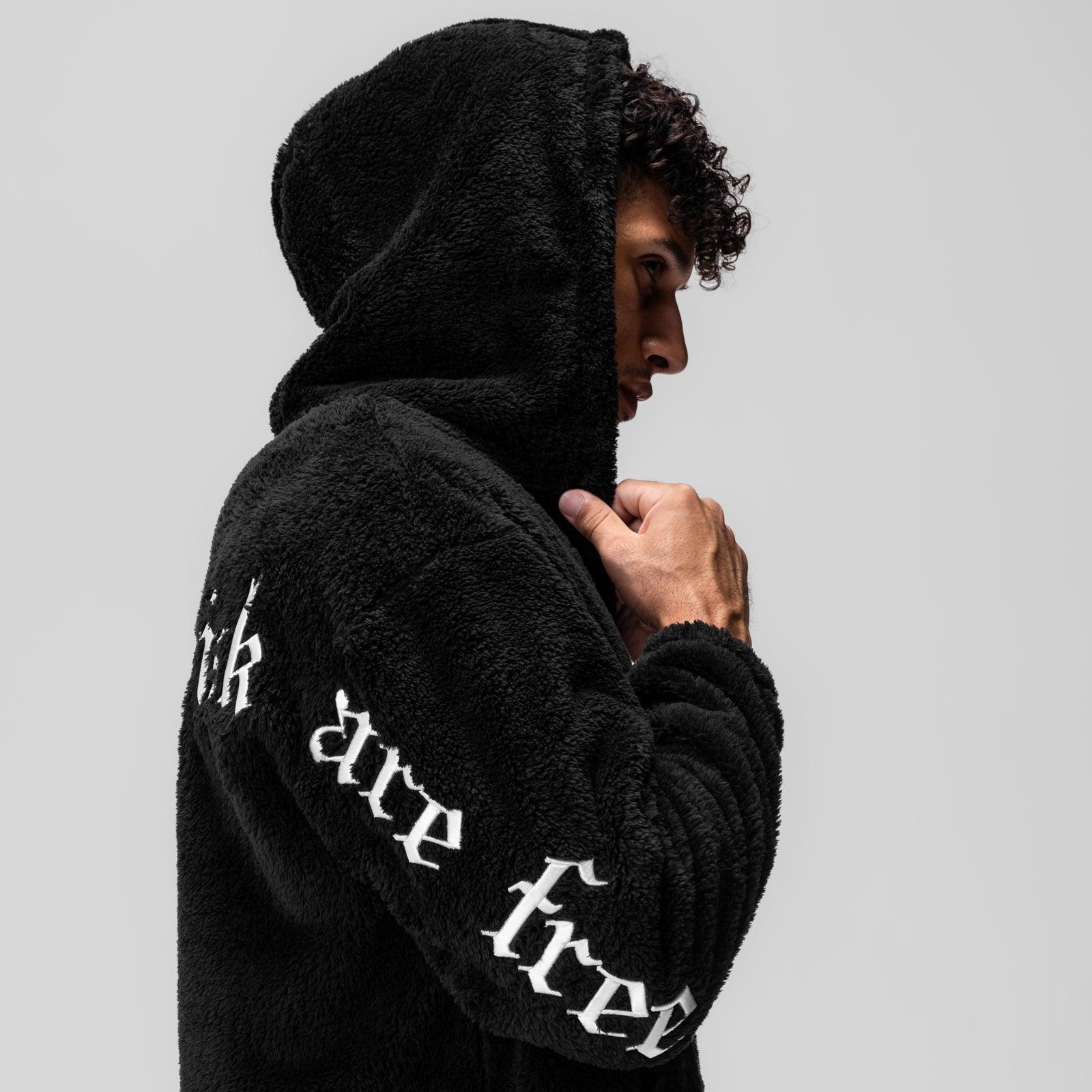 0553. Sherpa Recovery Hoodie - Black/White Product Image