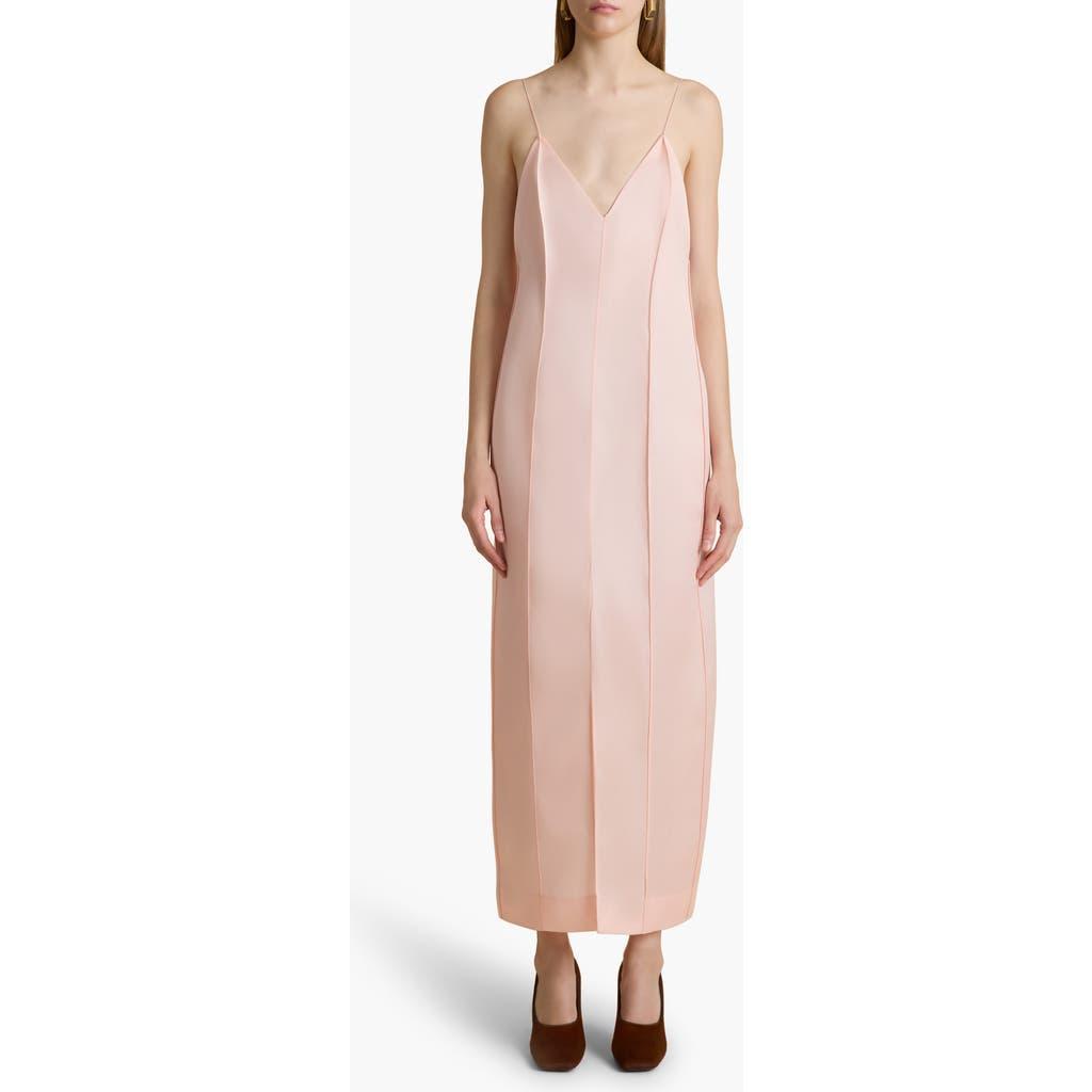 KHAITE Tully Silk Organza Maxi Dress In Soft Pink Product Image