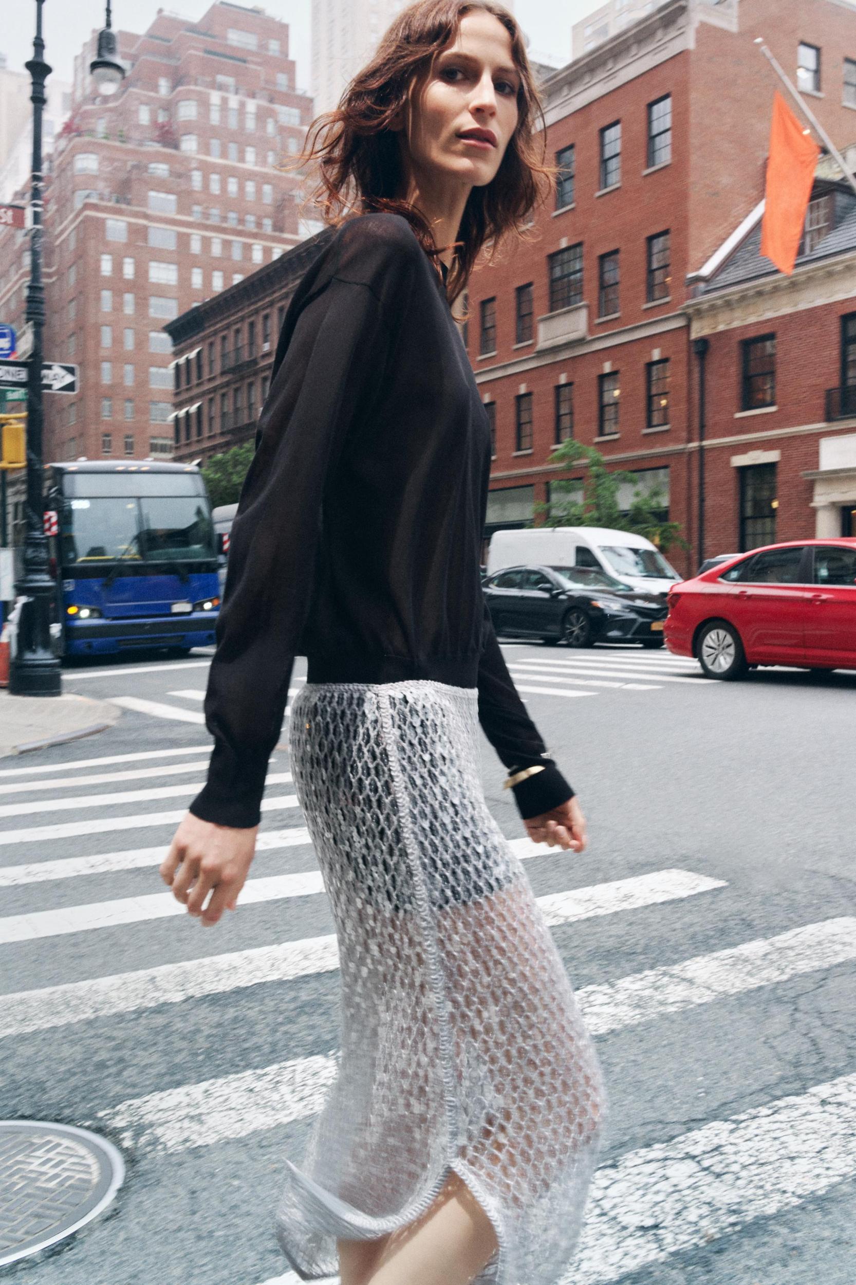 ZW COLLECTION SEQUIN MIDI SKIRT Product Image