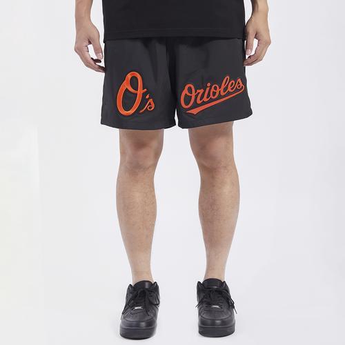 Pro Standard Mens Baltimore Orioles Dbl Logo Woven Short - Black/Black Product Image