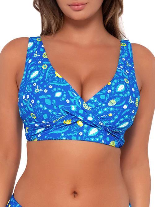 Printed Elsie Underwire Wrap Bikini Top Product Image