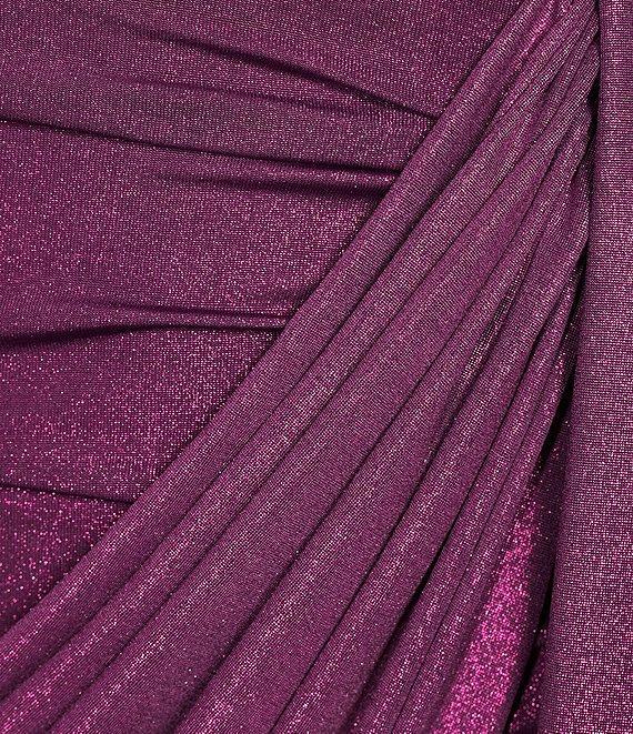 I.N. San Francisco Strapless Sweetheart Neck Shirred Fitted Drape Sash Dress Product Image