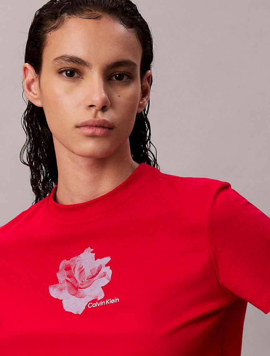 Floral Graphic Slim T-Shirt Product Image