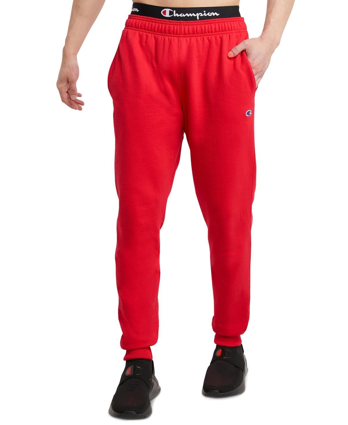 Mens Champion Powerblend Joggers, C Logo, 31 Scarlet M Product Image