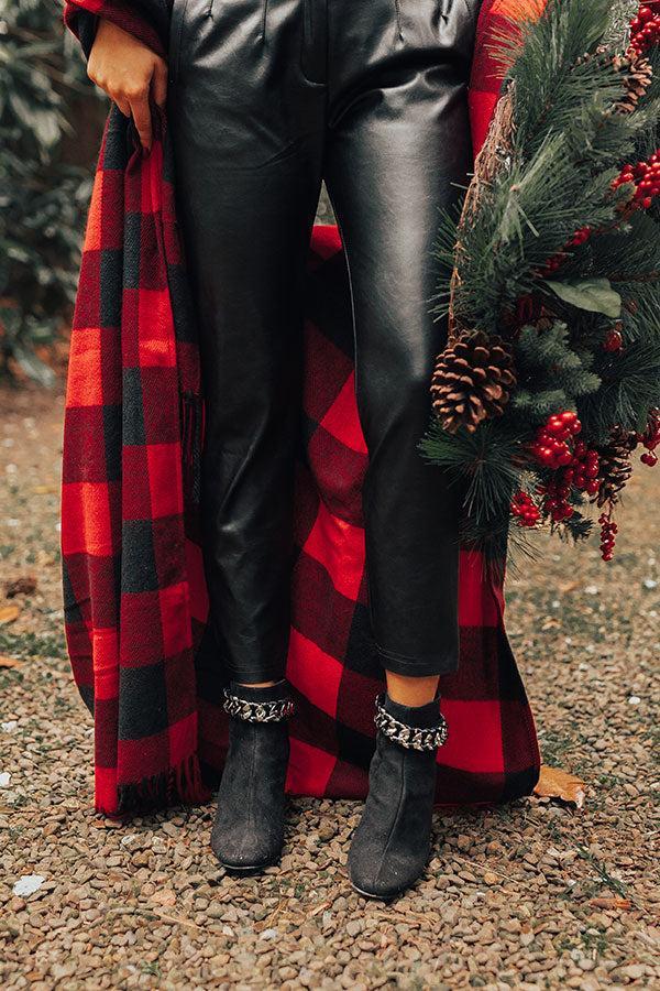 The Esperanza Faux Suede Bootie In Black Product Image