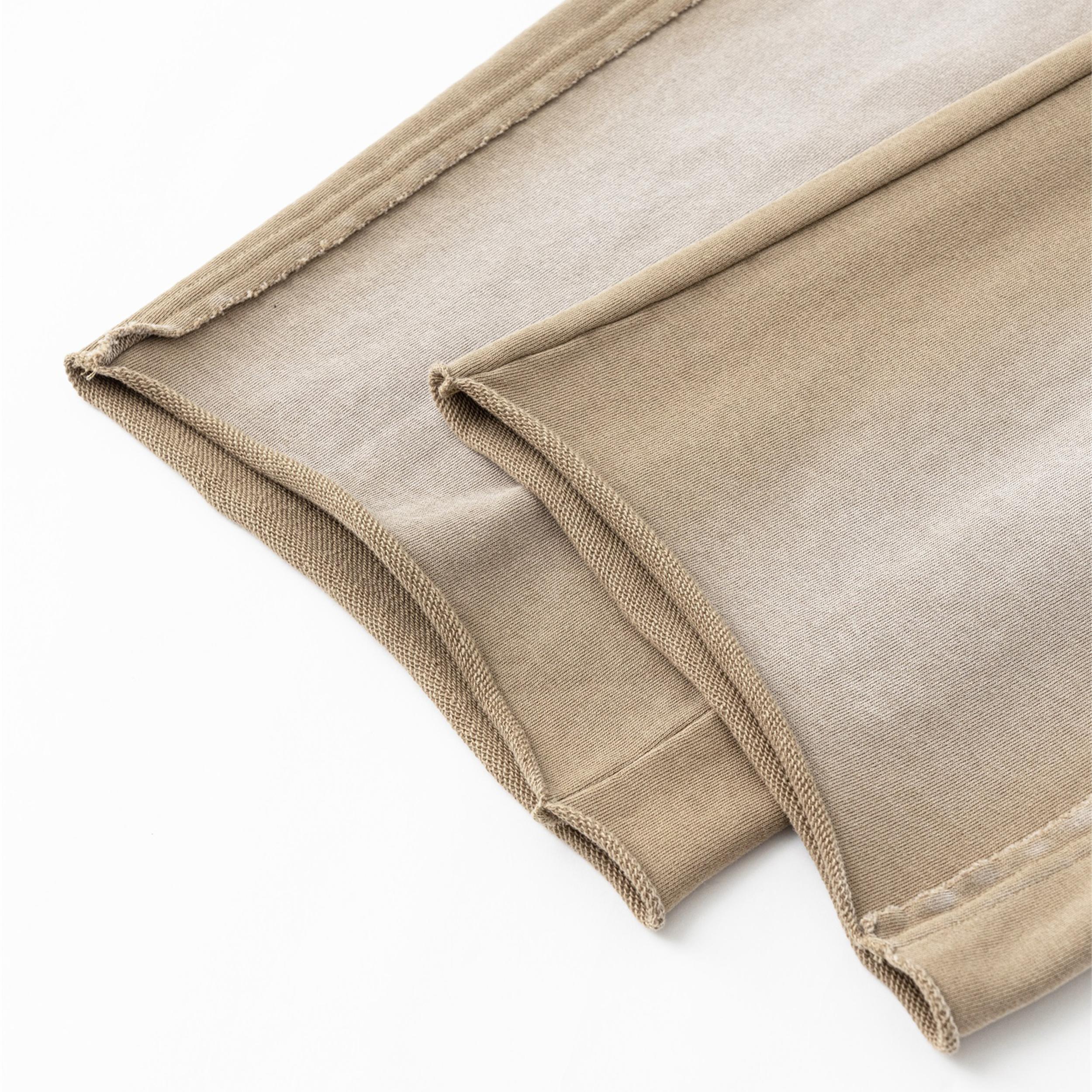 Vintage Washed Ragged-hem Wide-leg Sweatpants Product Image