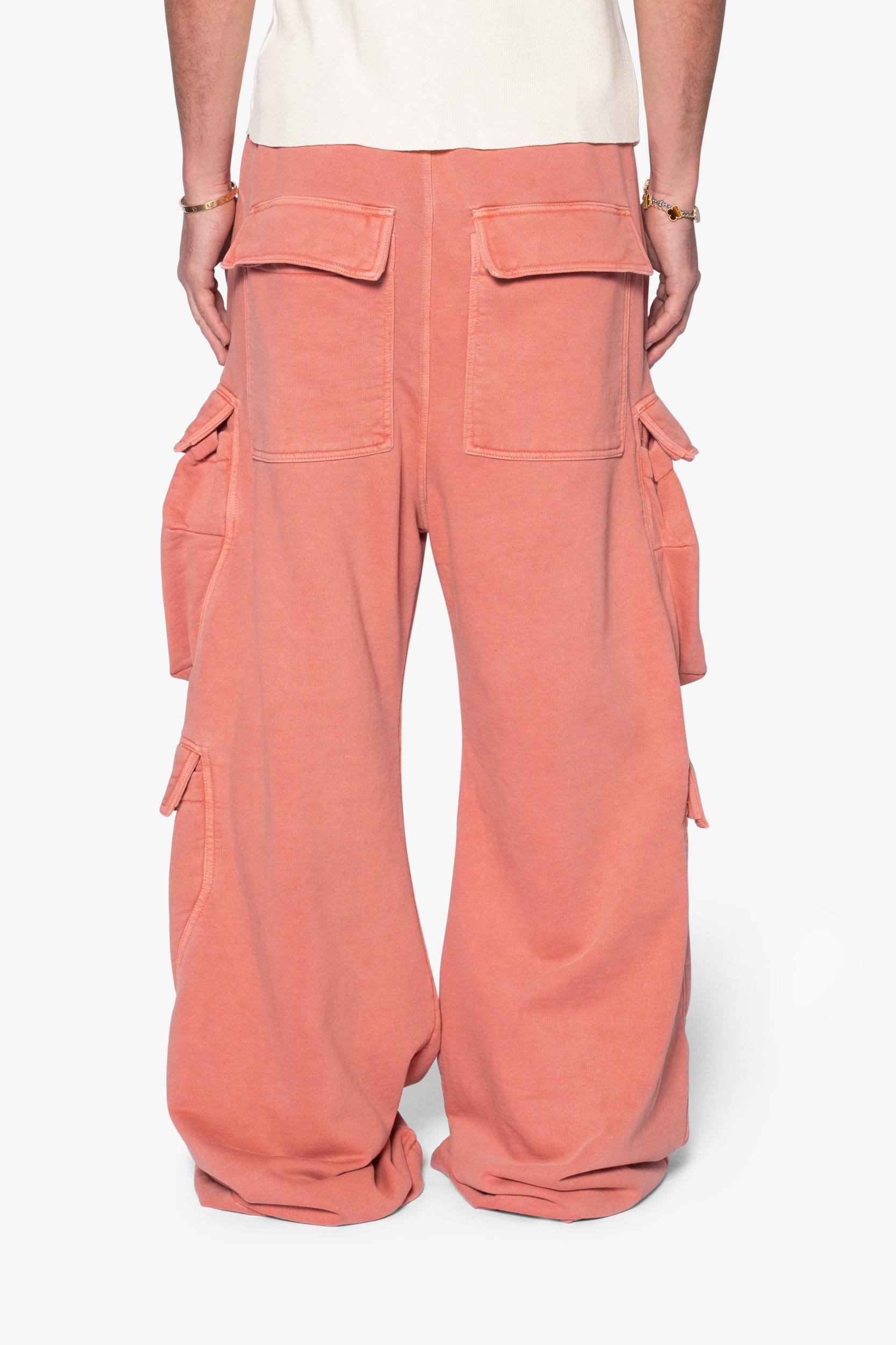 Rave Double Cargo Sweatpants - Rust Product Image