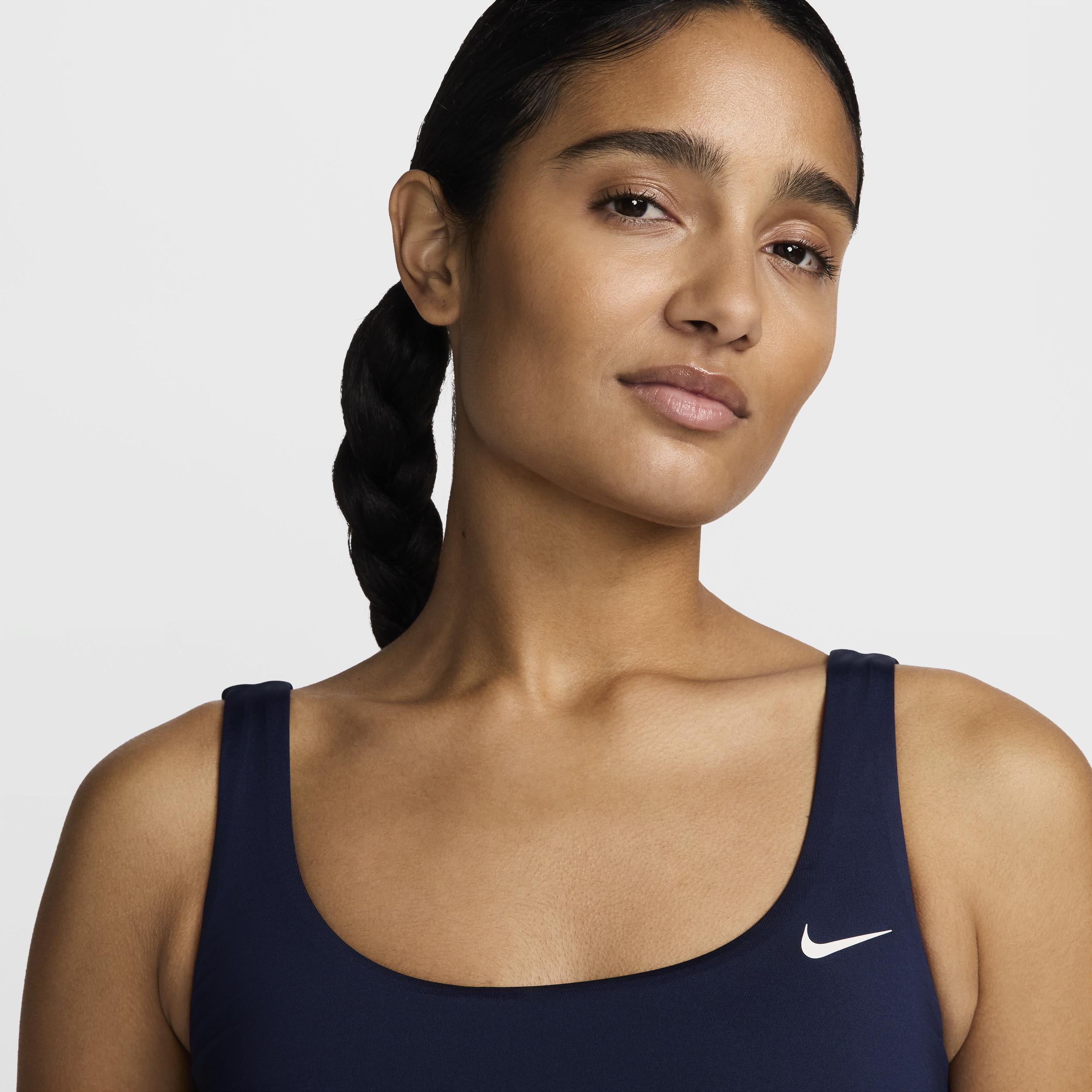 Nike Womens Essential Scoop Neck Midkini Swim Top Product Image