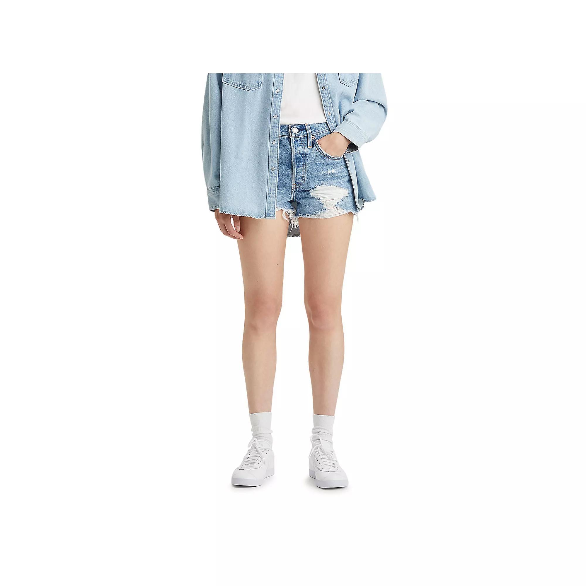 Levi's 501® Original Fit High-Rise Women's Jean Shorts 32: Heavyweight Denim, Fly Button Closure Product Image