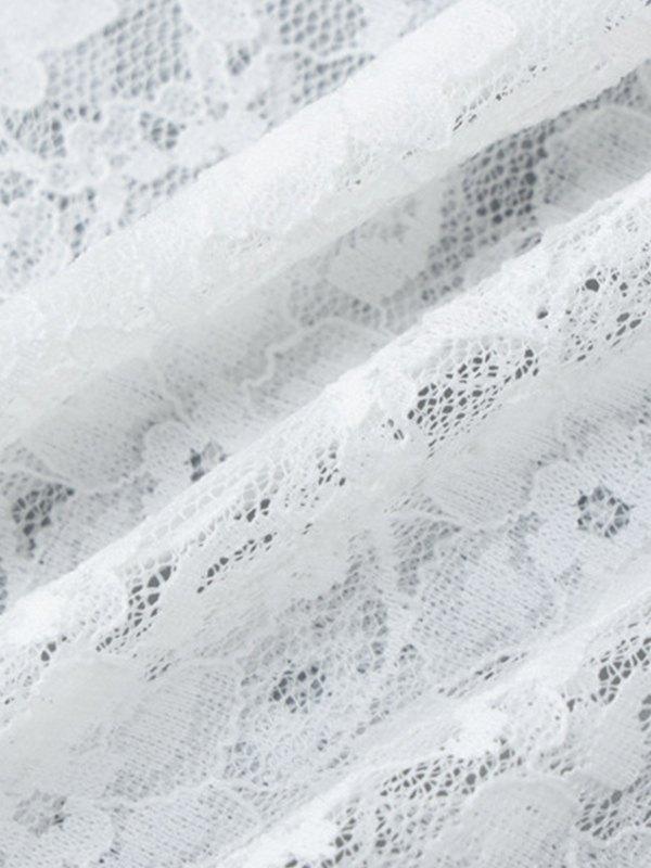 White Sheer Lace Crop Cami Top Product Image