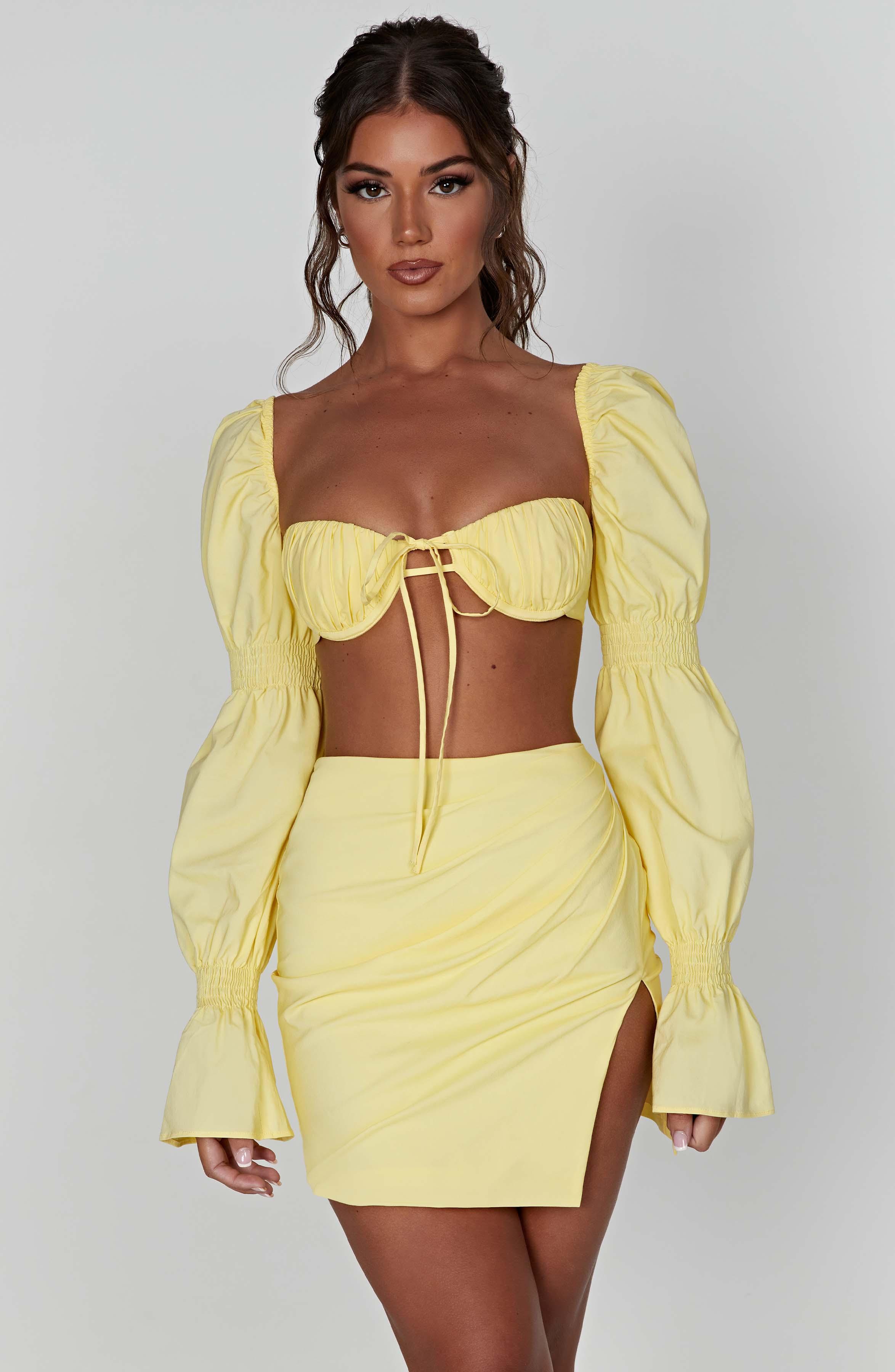 Perla Mini Skirt - Lemon Product Image