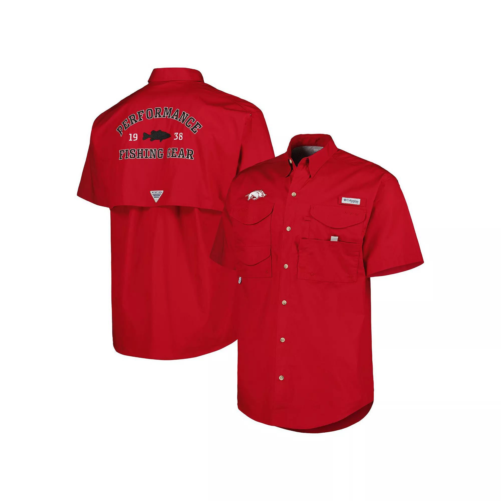 Men's Columbia Cardinal Arkansas Razorbacks Bonehead Button-Up Shirt, Size: XL, Red Product Image