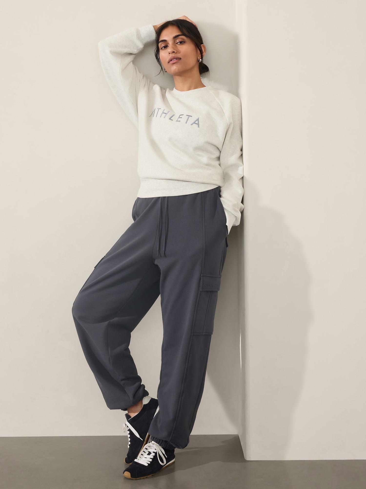 Athleta Embroidered Crew Sweatshirt Product Image