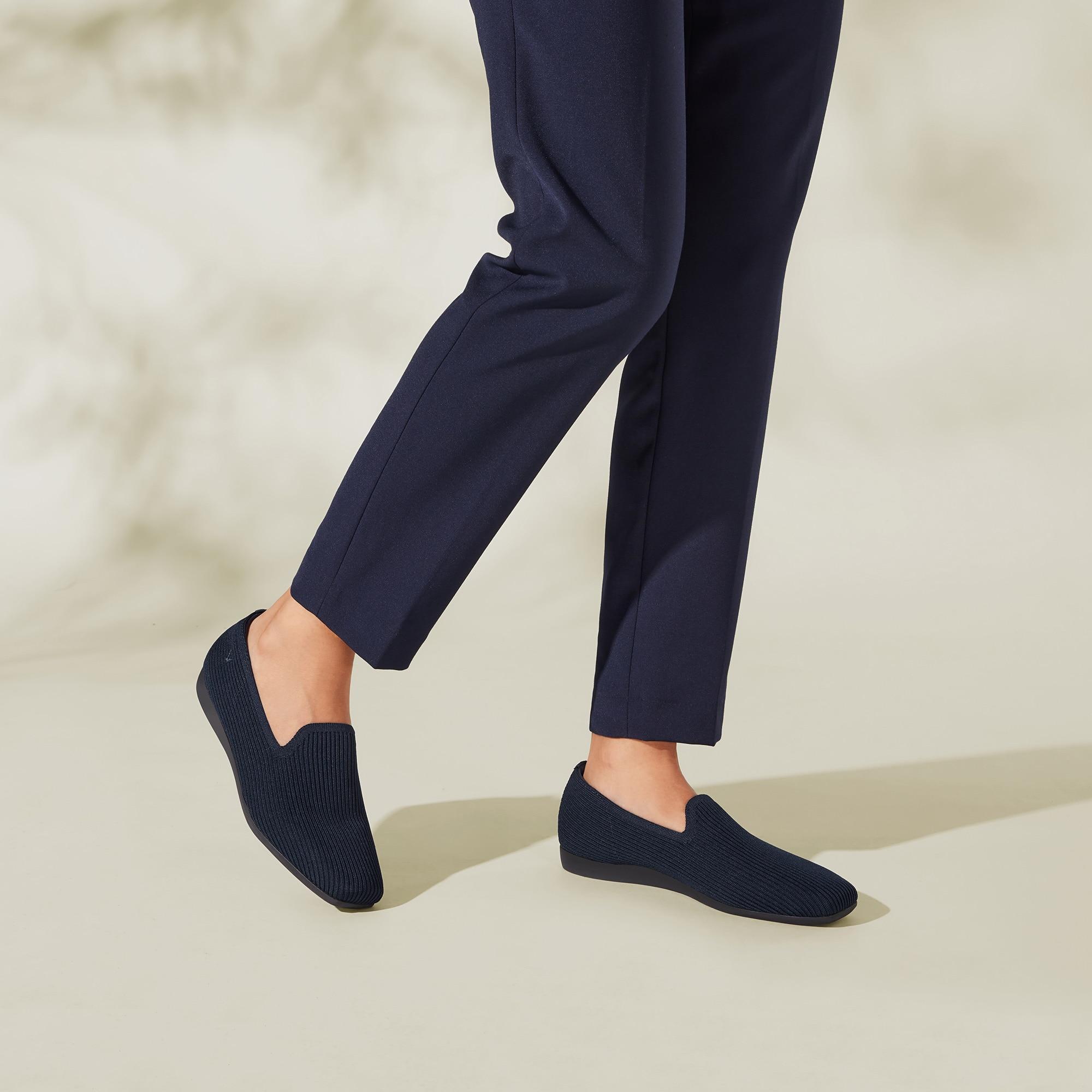 Water-Repellent Square-Toe Loafers (Samantha Walker) Product Image