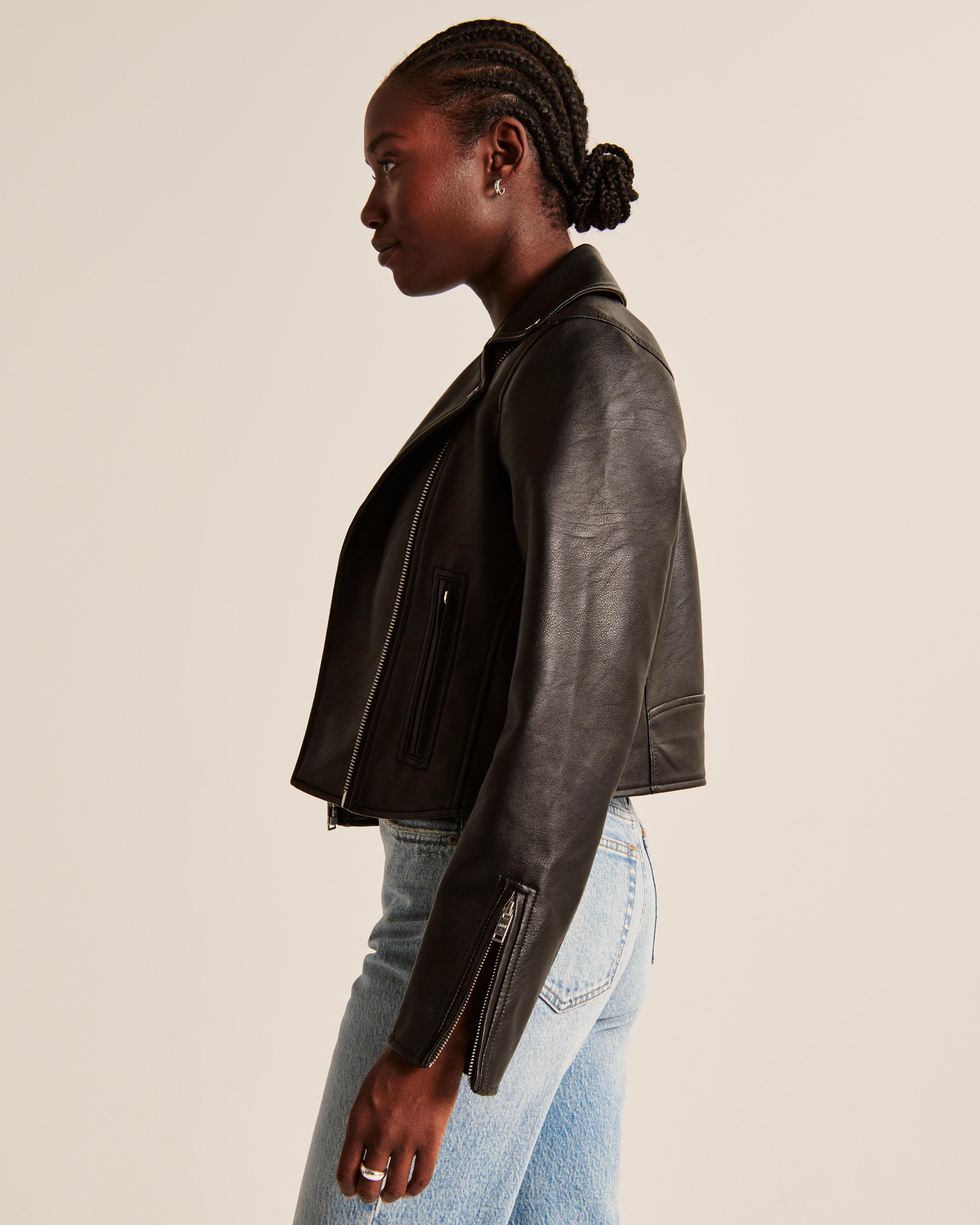 Vegan Leather Moto Jacket Product Image