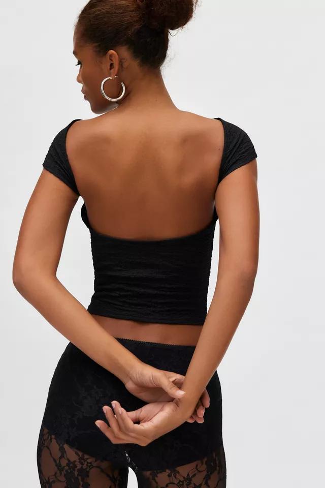 Silence + Noise Nadia Textured Open Back Top Womens at Urban Outfitters Product Image