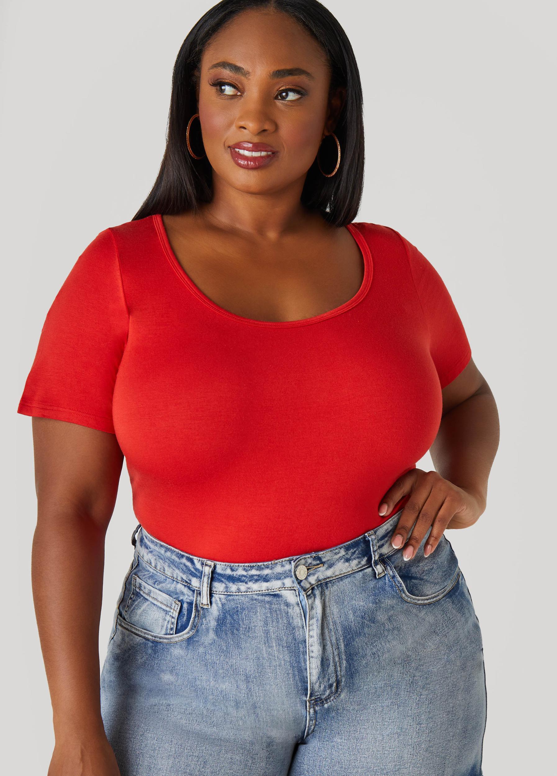 Plus Size The Basic Tee Ashley Stewart Product Image