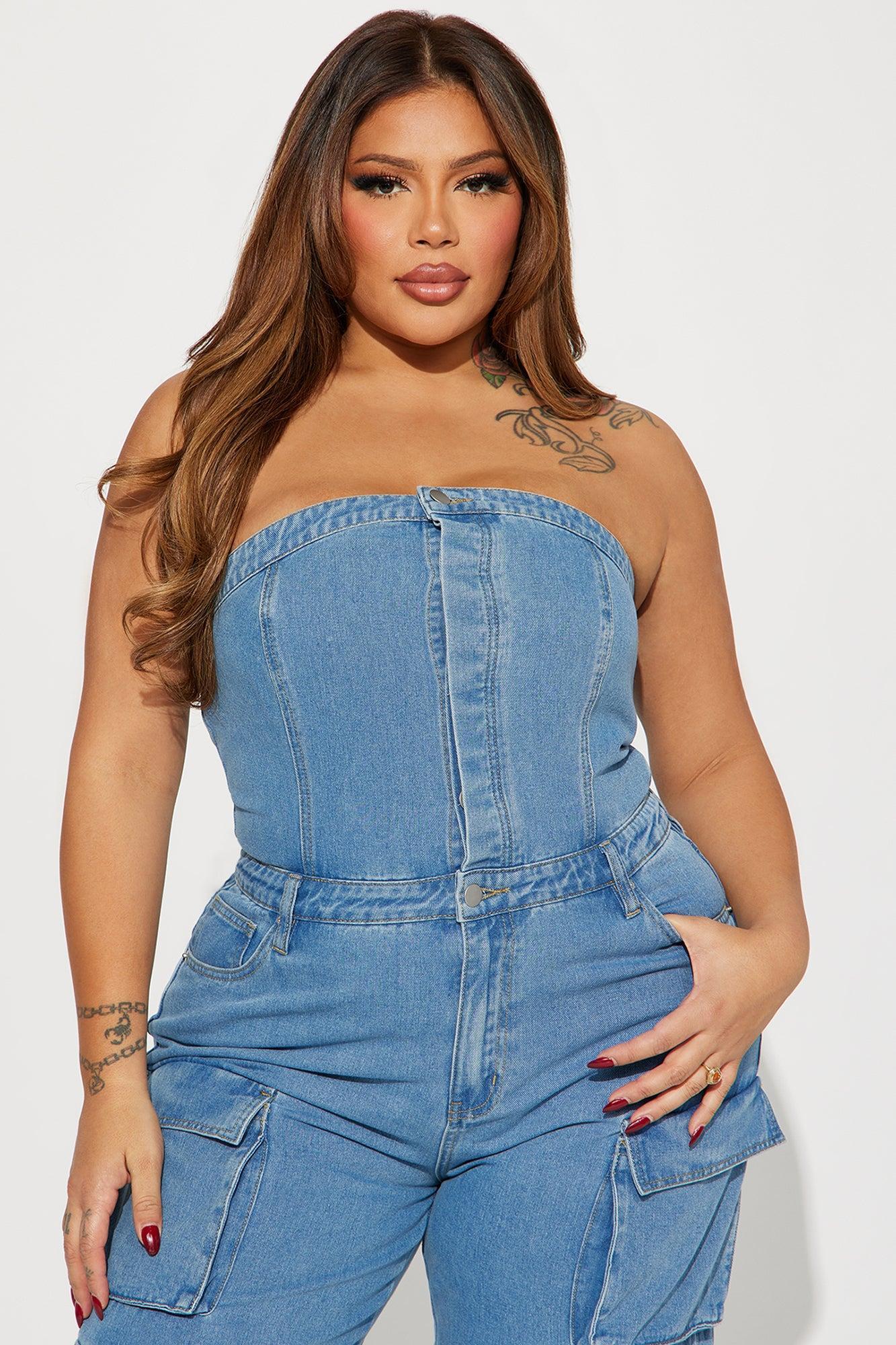 Dixie Denim Jumpsuit - Denim Product Image