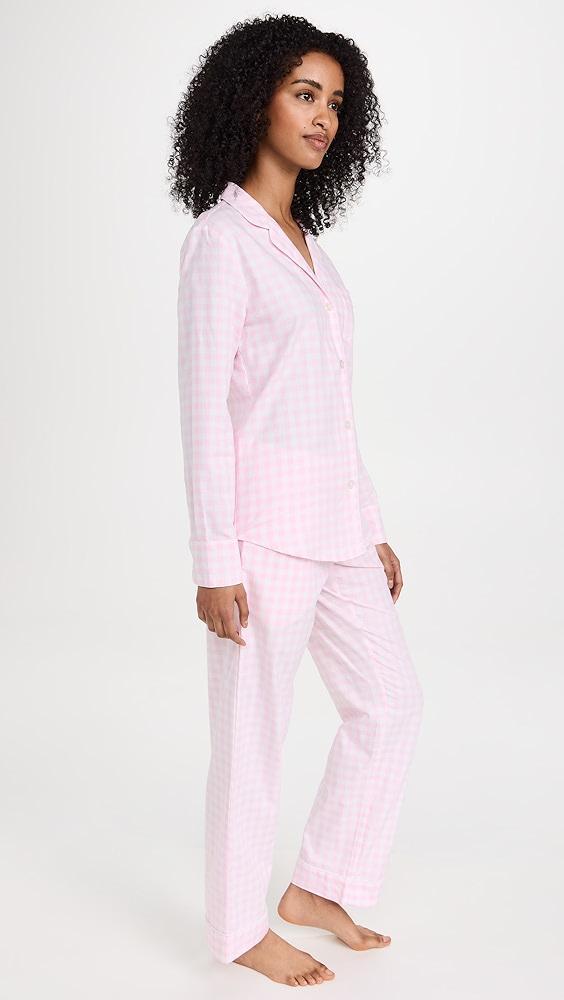 Petite Plume Pink Gingham Pajama Set | Shopbop Product Image