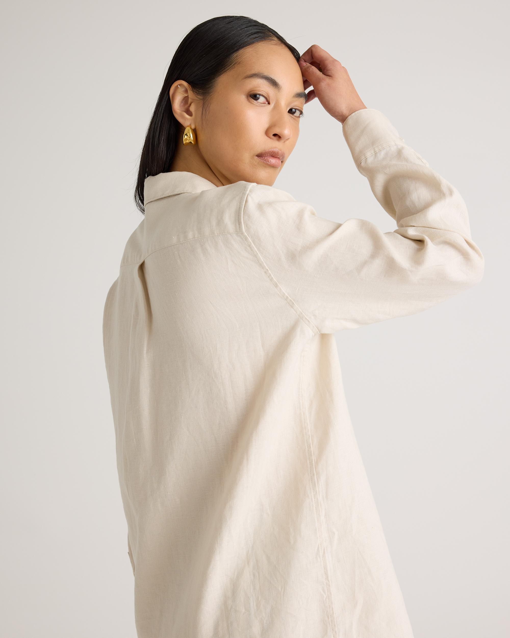 Quince | Women's 100% European Linen Long Sleeve Shirt Product Image