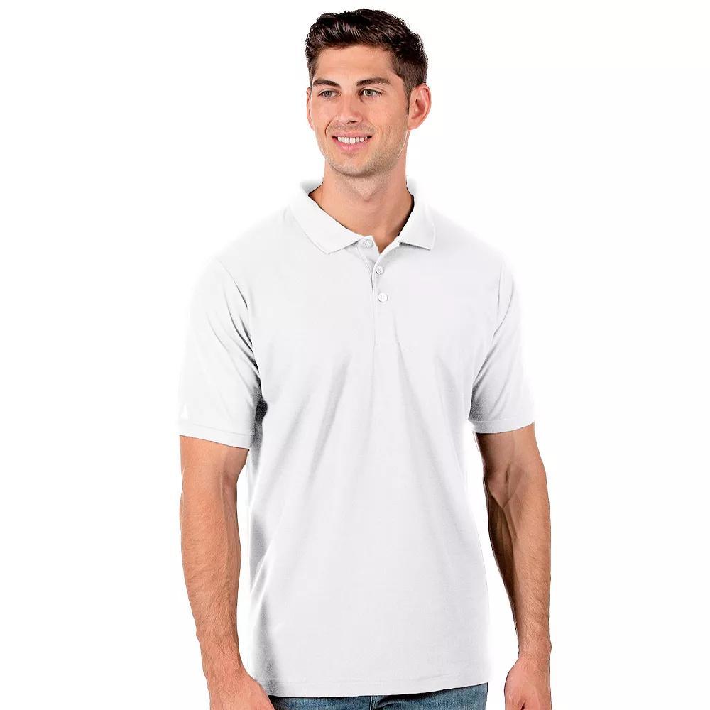 Men's Antigua Legacy Fitted Pique Polo, Size: XL, White Product Image