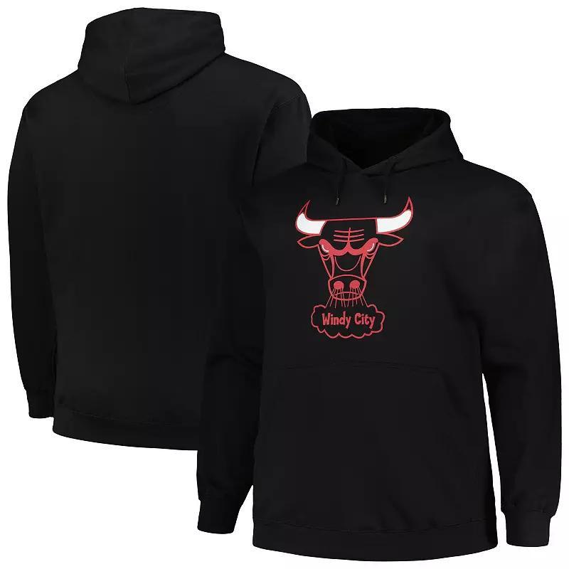 Mens Mitchell & Ness Chicago Bulls Hardwood Classics Big & Tall Pullover Hoodie Product Image